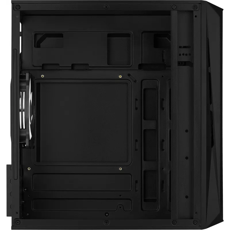 PC case AEROCOOL CS107V2 Mini Tower — Black, microATX/Mini-ITX, 2x120mm fans, 1x3.5 inch + 2x2.5 inch bays