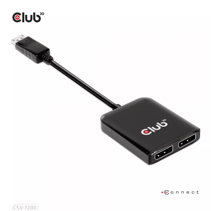 MST hub DisplayPort 1.4 to DisplayPort + HDMI 4K60Hz CLUB3D CSV-7220