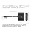 CLUB3D MST hub USB3.2 Gen2 Type-C(DP Alt-Mode) to DisplayPort + HDMI 4K60Hz M/F
