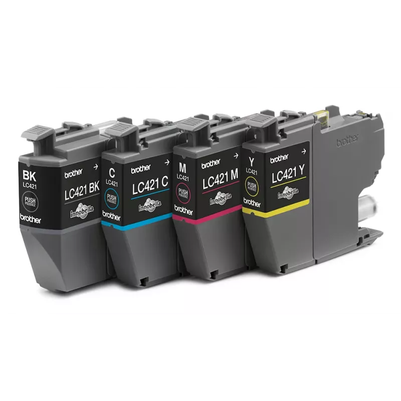 Brother LC421VALDR ink cartridge 4 pc(s) Original Black, Cyan, Magenta, Yellow