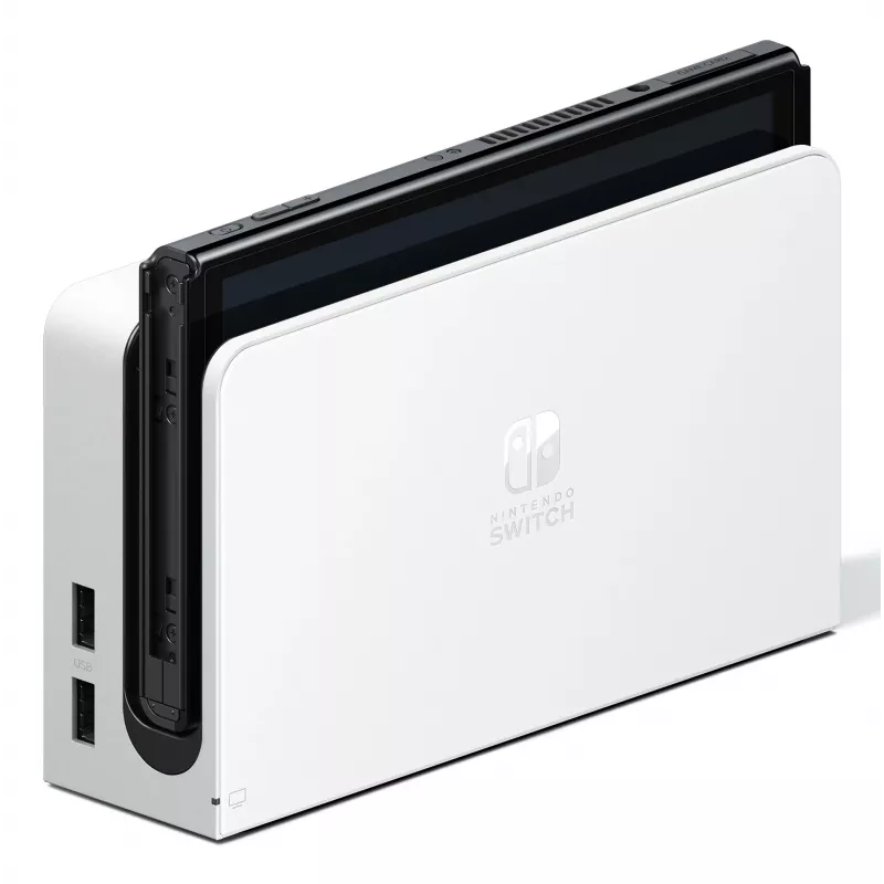 Nintendo Switch OLED, Nintendo Switch, NVIDIA Custom Tegra, White, Analogue / Digital, Home button, Power button, Buttons