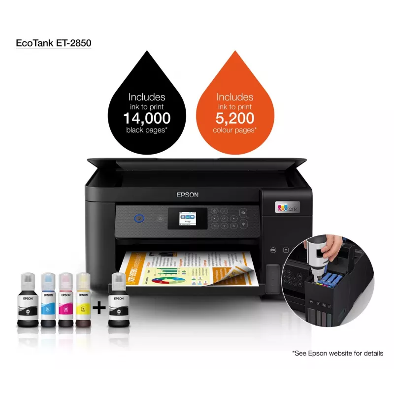 Epson EcoTank ET-2850 A4 Multifunction Wi-Fi Ink Tank Printer