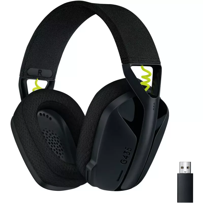 LOGITECH G435 Lightspeed Wireless Gaming Headset- Black
