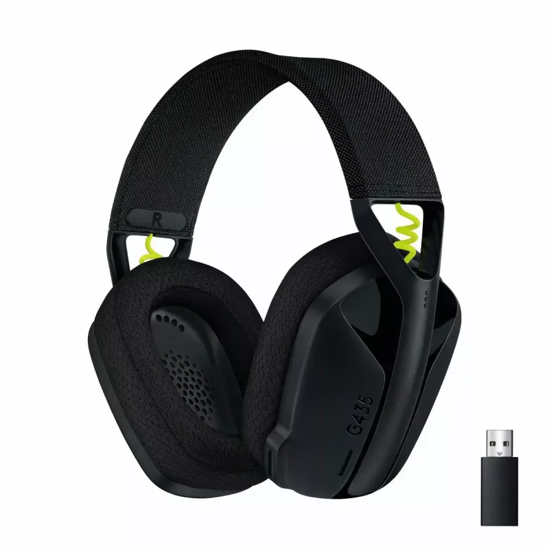 LOGITECH G435 Lightspeed Wireless Gaming Headset- Black