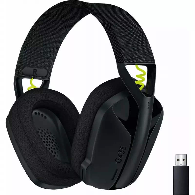 LOGITECH G435 Lightspeed Wireless Gaming Headset- Black