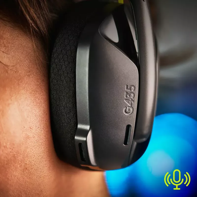 LOGITECH G435 Lightspeed Wireless Gaming Headset- Black
