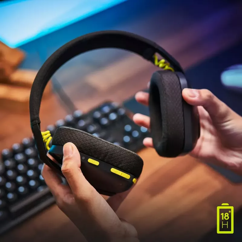 LOGITECH G435 Lightspeed Wireless Gaming Headset- Black