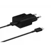 Mobile charger Samsung EP-T1510XBEGEU, USB-C 1 port, 9V/1.67A output, 1 m cable, black