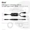 CLUB3D USB Type-C, Y charging cable to 2x USB Type-C max. 100W, 1.83m/6ft M/M