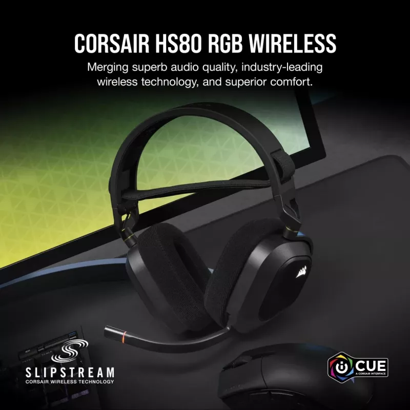 CORSAIR Gaming Headset Hs80 - Wireless - Carbon