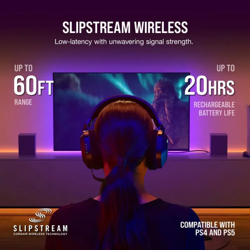 CORSAIR Gaming Headset Hs80 - Wireless - Carbon