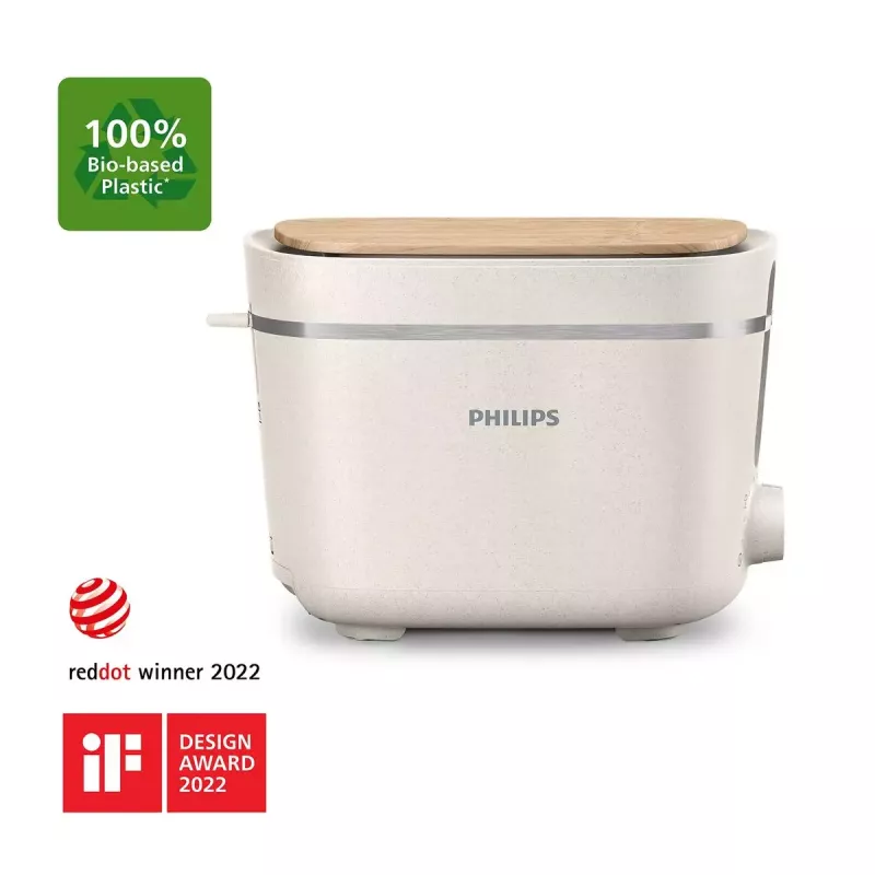 Toaster Philips HD2640/10 Eco Conscious Edition, 2-slice, 830 W, white