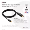 CLUB3D HDMI to USB Type-C 4K60Hz Active Cable M/M 1.8m/6 ft