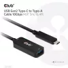 CLUB3D USB Gen2 Type-C to Type-A Cable 10Gbps M/F 5m/16.4ft