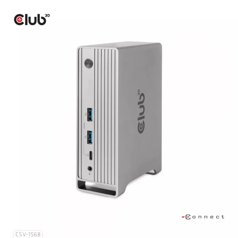 Docking Station CLUB3D CSV-1568 Metal Casing USB Gen2 Type-C USB Gen2 Type-A HDMI DP VGA RJ45 120W