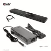 CLUB3D USB Gen1 Type-C Triple Display DP Alt mode Displaylink Dynamic PD Charging Dock with 120 Watt PS