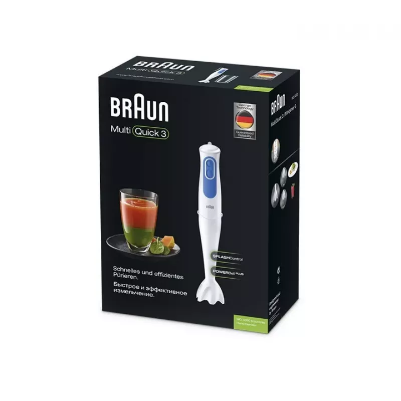 Braun MQ 3000 Smoothie 0.6 L Immersion blender 700 W Blue, White