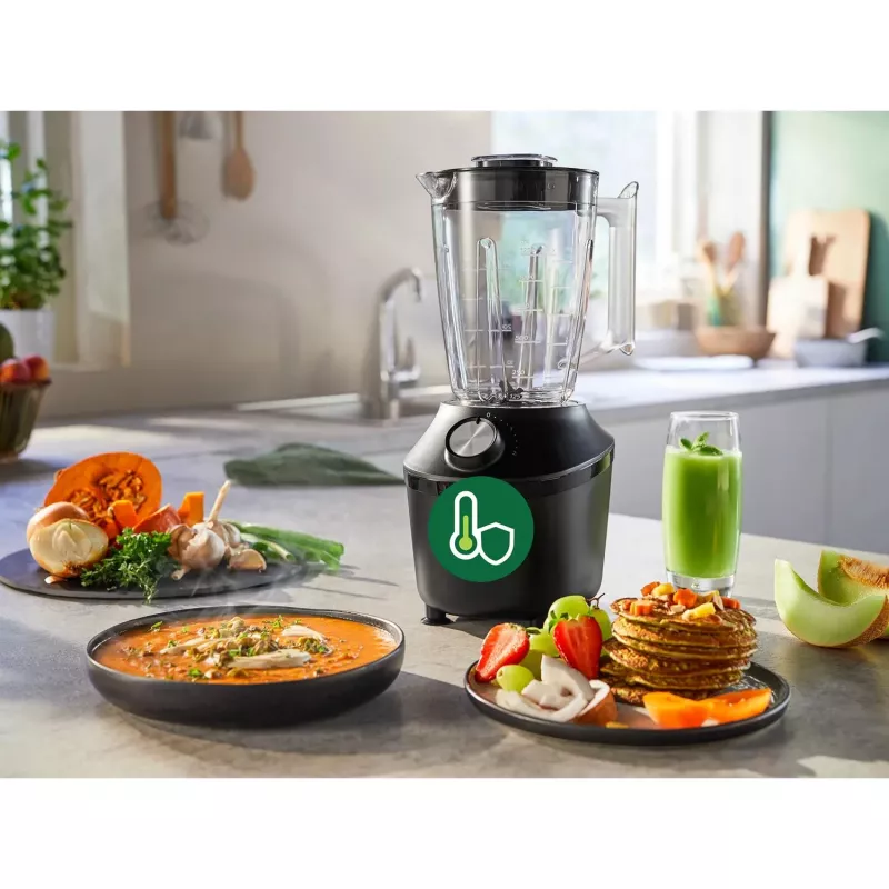 Philips 3000 series HR2191/01 blender 2 L Tabletop blender 600 W Black, Transparent