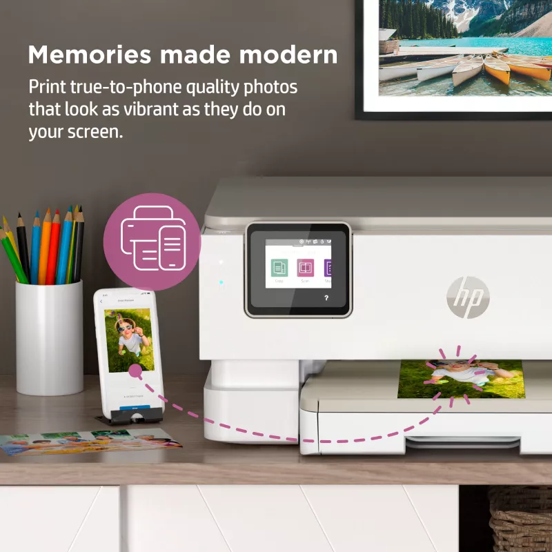 HP ENVY Inspire 7220e Wireless All-in-One Color Printer, Instant Ink; Copier, Scanner