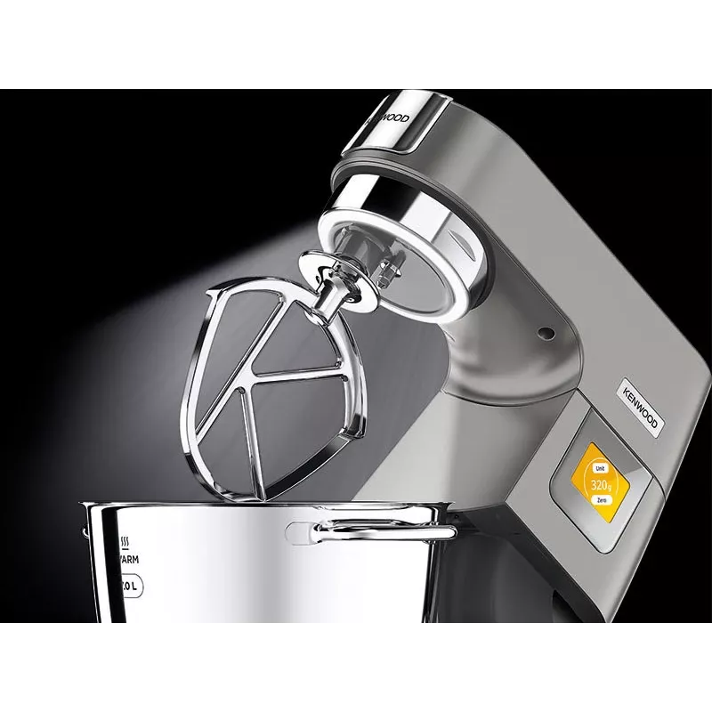 Stand mixer Kenwood KWL90.004SI — 1400 W, 7 L stainless steel bowl, touch control, built-in scales, silver