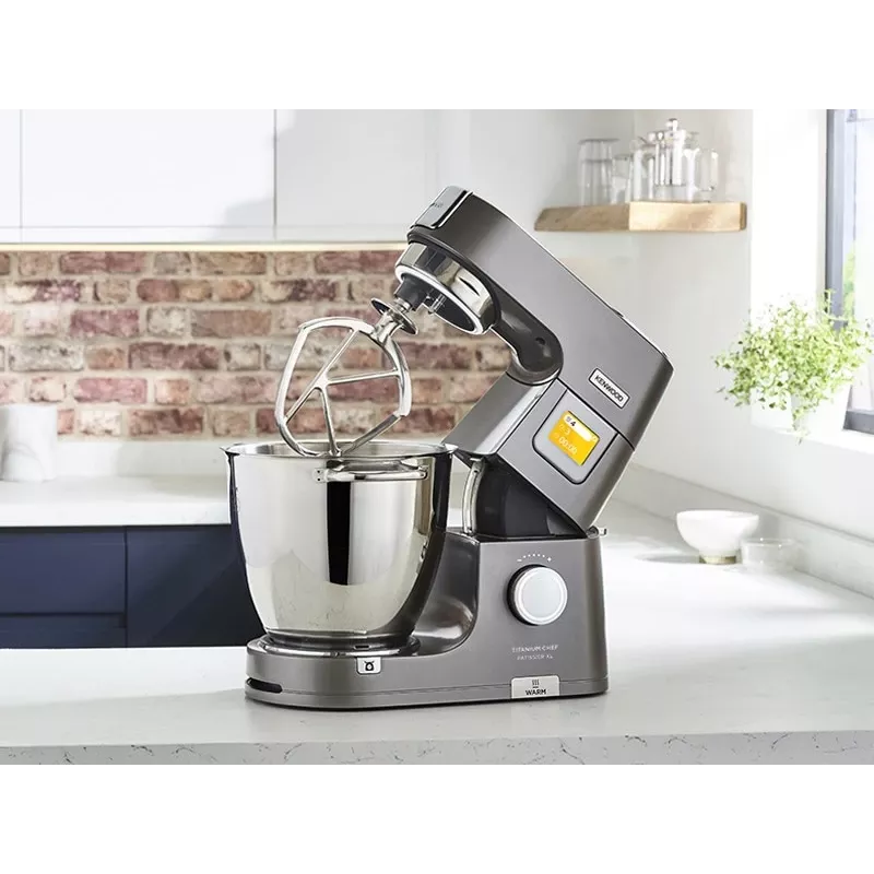 Stand mixer Kenwood KWL90.004SI — 1400 W, 7 L stainless steel bowl, touch control, built-in scales, silver