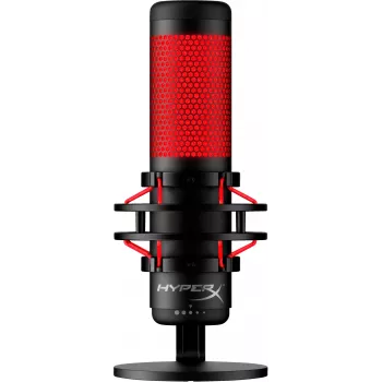 HyperX QuadCast - USB Microphone (Black-Red) - Red Lighting