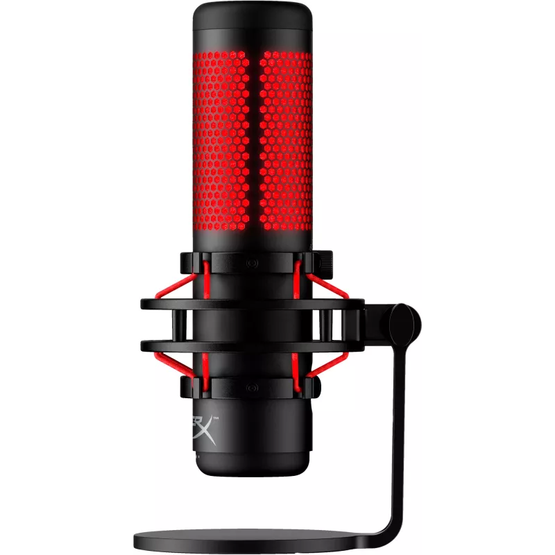 HyperX QuadCast - USB Microphone (Black-Red) - Red Lighting
