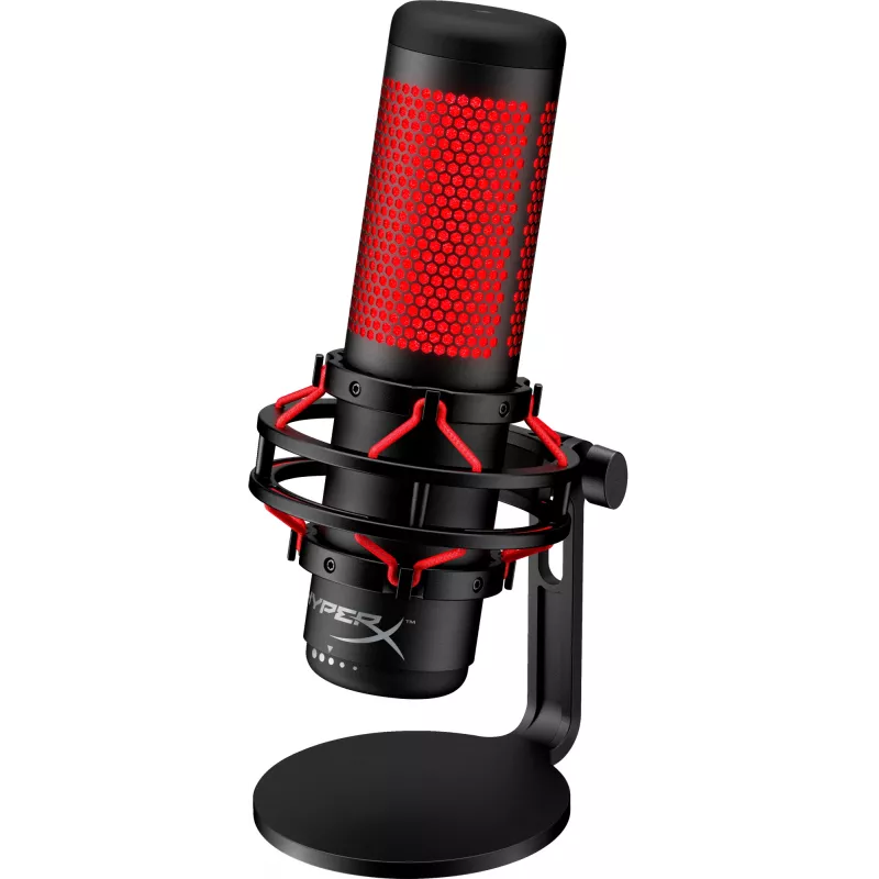 HyperX QuadCast - USB Microphone (Black-Red) - Red Lighting