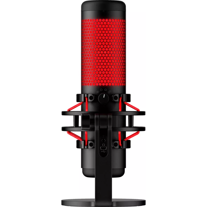 HyperX QuadCast - USB Microphone (Black-Red) - Red Lighting