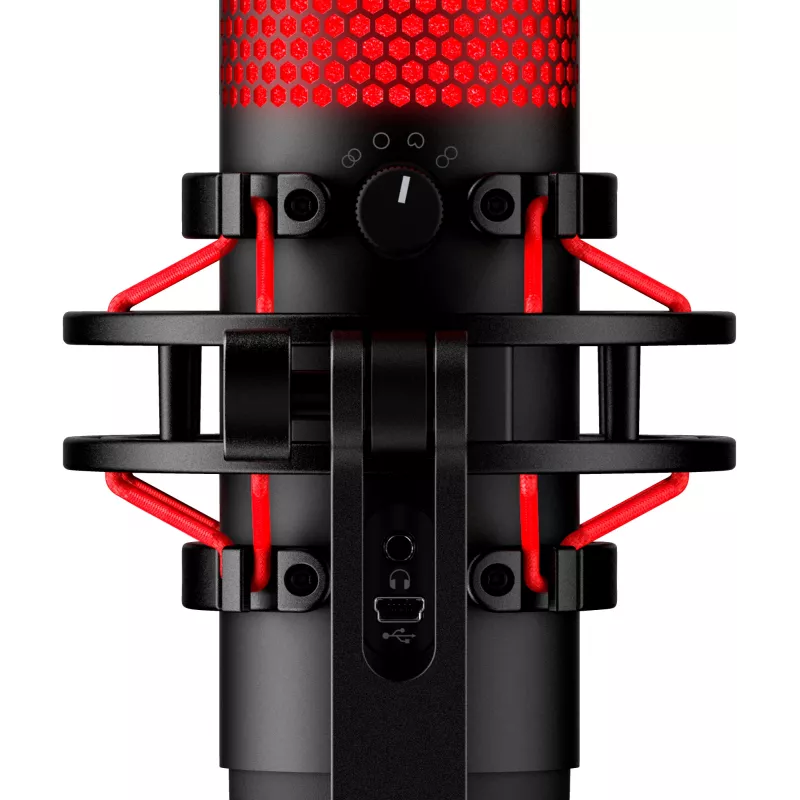 HyperX QuadCast - USB Microphone (Black-Red) - Red Lighting