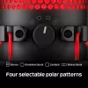 HyperX QuadCast - USB Microphone (Black-Red) - Red Lighting