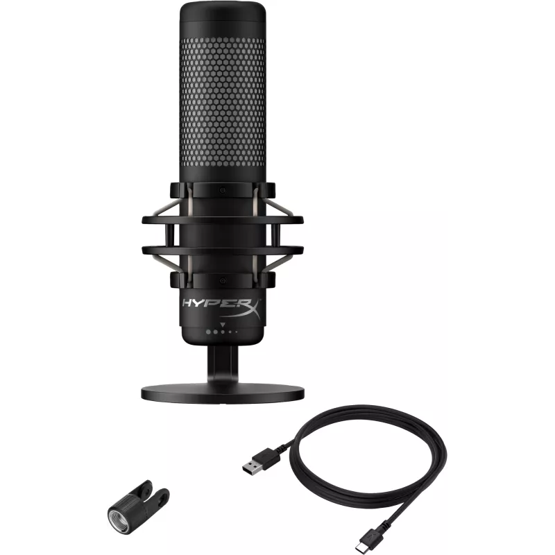 HyperX QuadCast S - USB Microphone (Black-Grey) - RGB Lighting