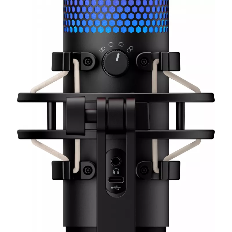 HyperX QuadCast S - USB Microphone (Black-Grey) - RGB Lighting