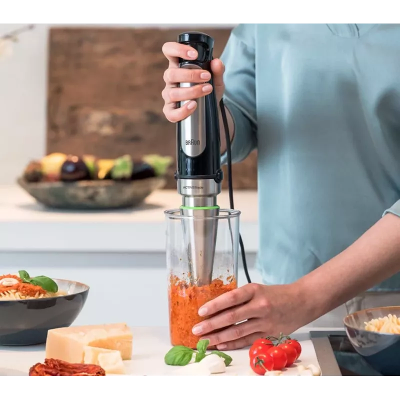 Braun MQ 7000X 0.6 L Immersion blender 1000 W Black, Satin steel
