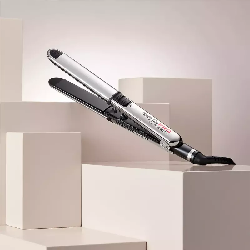 Straightening iron BABYLISS ELIPSIS3000 STYLER — ceramic plates, 55 W, 5 heat levels, 150–230°C, ionic, 2.7 m swivel cord, black