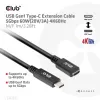 USB Gen1 Type-C extension cable CLUB3D CAC-1531, 1 m, USB-C male to 2× USB-C female, 5 Gbps, 60W PD, 4K@60Hz