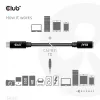 USB Gen1 Type-C extension cable CLUB3D CAC-1531, 1 m, USB-C male to 2× USB-C female, 5 Gbps, 60W PD, 4K@60Hz
