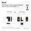 USB Type-C Gen2 angled adapter set of 2 CLUB3D CAC-1528 — USB-C to USB-C, supports 4K@120Hz