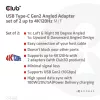USB Type-C Gen2 angled adapter set of 2 CLUB3D CAC-1528 — USB-C to USB-C, supports 4K@120Hz