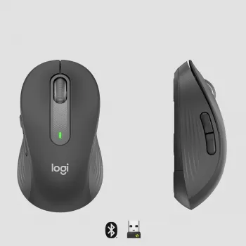 LOGITECH Signature M650 L Wireless Mouse - For Large Hands - Righthand - Graphite