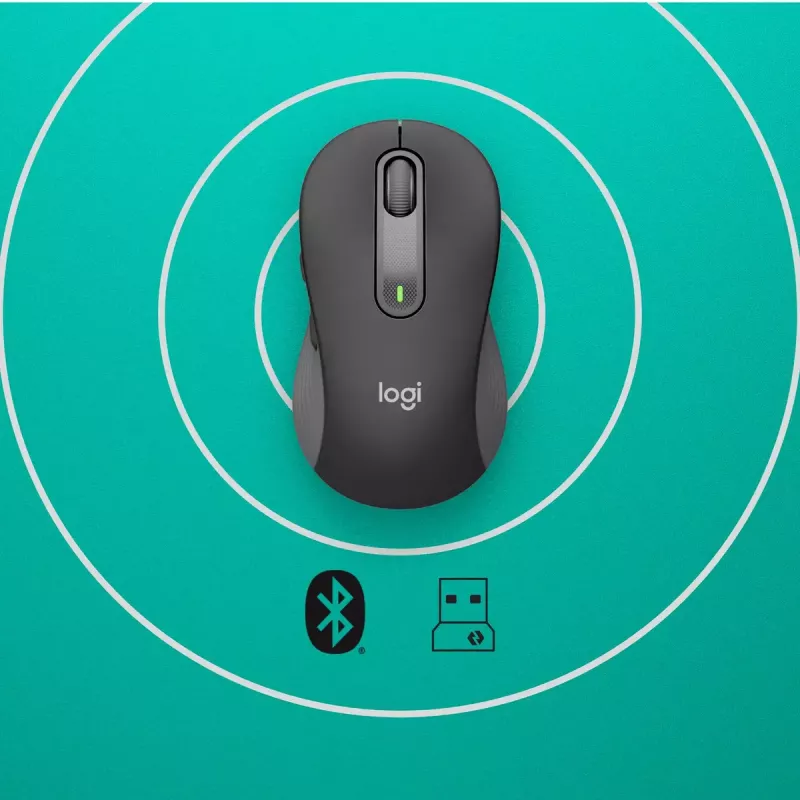 LOGITECH Signature M650 L Wireless Mouse - For Large Hands - Righthand - Graphite