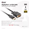 DisplayPort to VGA Cable M/M CLUB3D CAC-1012 2m