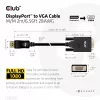 DisplayPort to VGA Cable M/M CLUB3D CAC-1012 2m