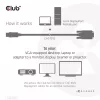 DisplayPort to VGA Cable M/M CLUB3D CAC-1012 2m