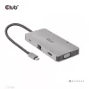 CLUB3D USB Gen1 Type-C 9-in-1 hub with HDMI, VGA, 2x USB Gen1 Type-A, RJ45, SD/Micro SD card slots and USB Gen1 Type-C Female port