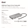 CLUB3D USB Gen1 Type-C 9-in-1 hub with HDMI, VGA, 2x USB Gen1 Type-A, RJ45, SD/Micro SD card slots and USB Gen1 Type-C Female port