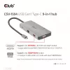 CLUB3D USB Gen1 Type-C 9-in-1 hub with HDMI, VGA, 2x USB Gen1 Type-A, RJ45, SD/Micro SD card slots and USB Gen1 Type-C Female port