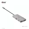 CLUB3D USB Gen1 Type-C 9-in-1 hub with HDMI, VGA, 2x USB Gen1 Type-A, RJ45, SD/Micro SD card slots and USB Gen1 Type-C Female port