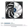 ARCTIC P12 Slim PWM PST Pressure-optimised 120 mm PWM Fan with integrated Y-cable