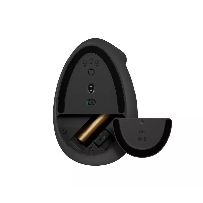 LOGITECH Lift Vertical Ergonomic Mouse - Right Handed - Wireless - Graphite Black
